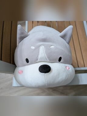 Plush Dog Stuffed Animal Toy - Gray - Miniso